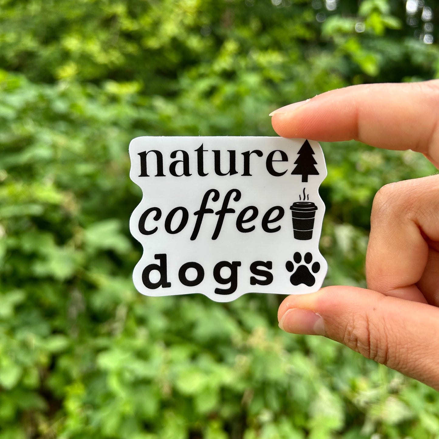 Nature Coffee Dogs Waterproof Kiss-Cut Vinyl Sticker