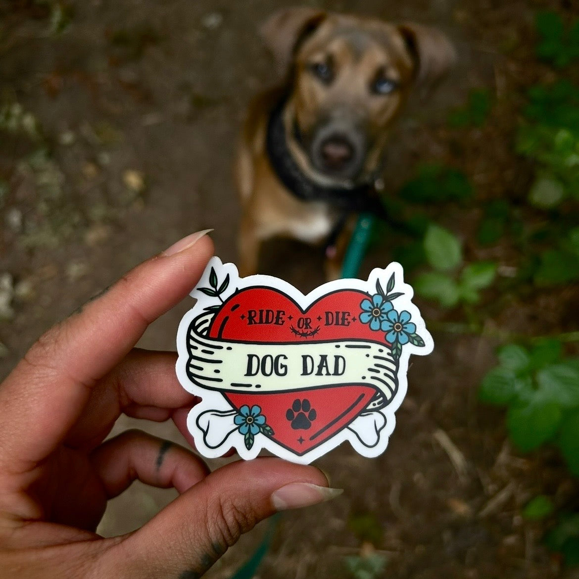 Dog Mom / Dog Dad Waterproof Kiss-Cut Vinyl Sticker