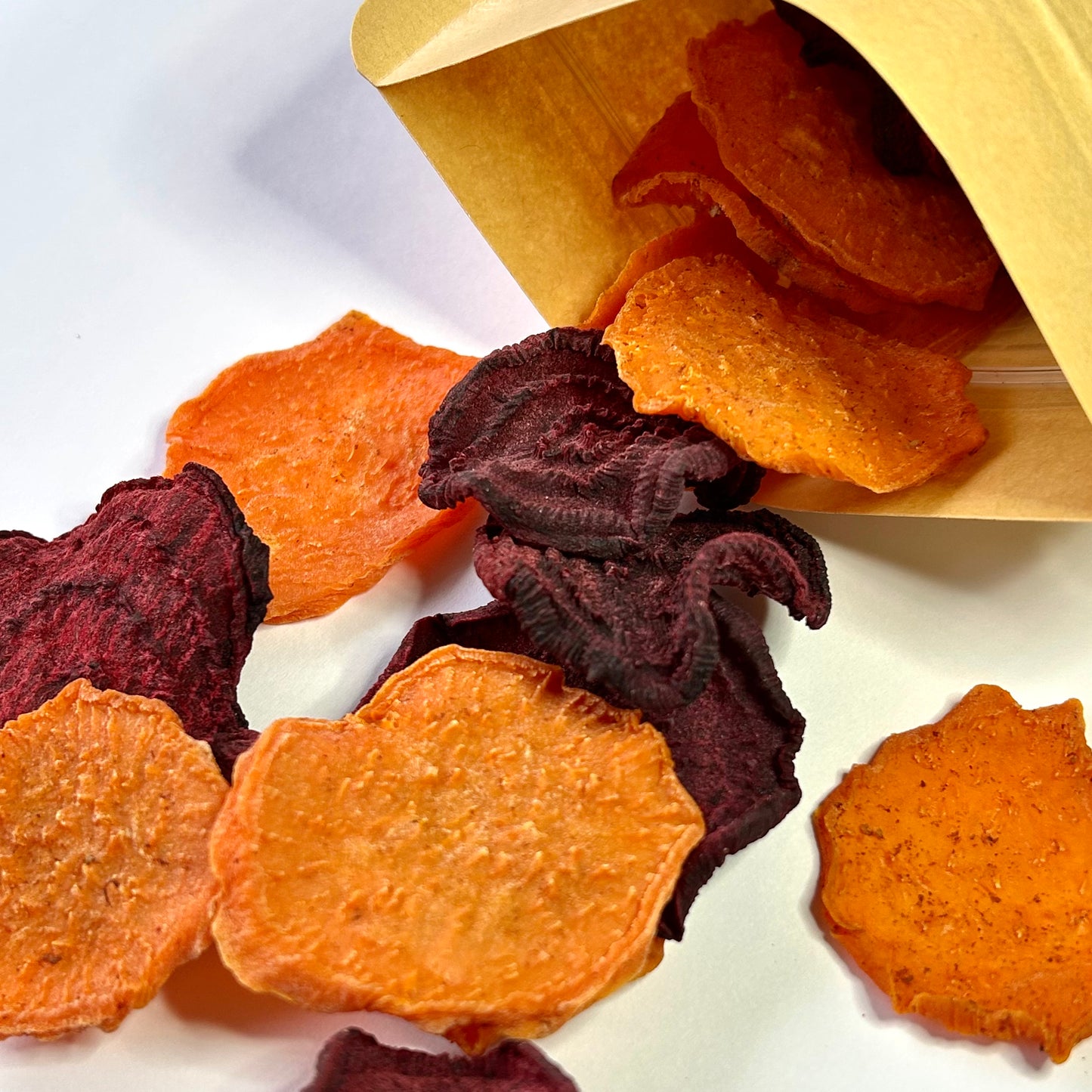 Air Dried Sweet Potatoes, Beets + Beef Broth Chips