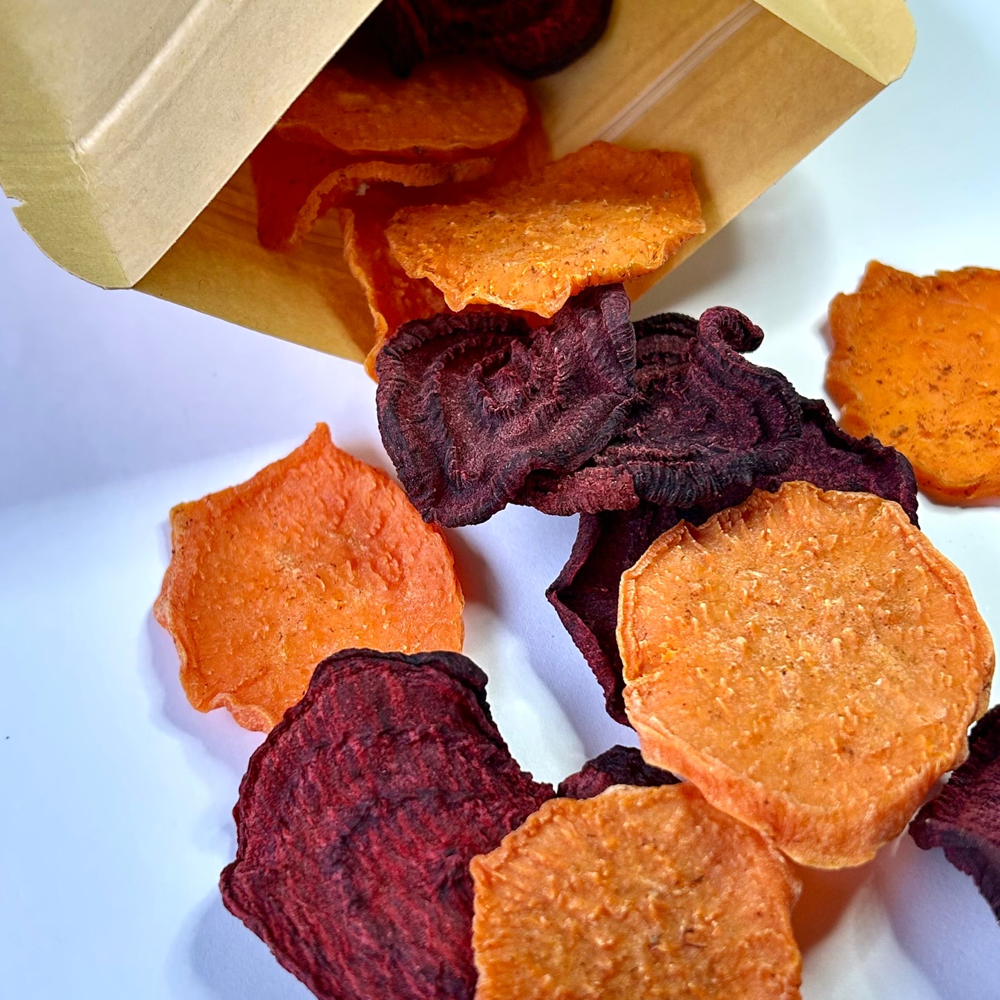 Air Dried Sweet Potatoes, Beets + Beef Broth Chips