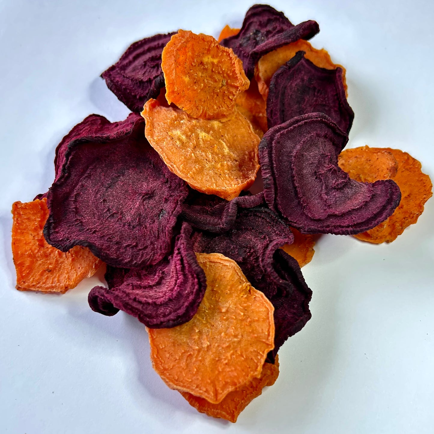 Air Dried Sweet Potatoes, Beets + Beef Broth Chips