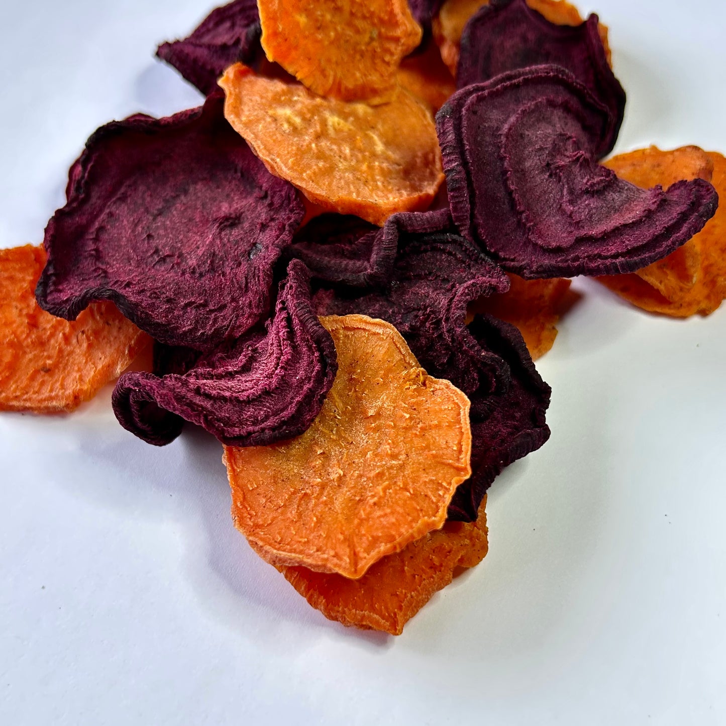 Air Dried Sweet Potatoes, Beets + Beef Broth Chips