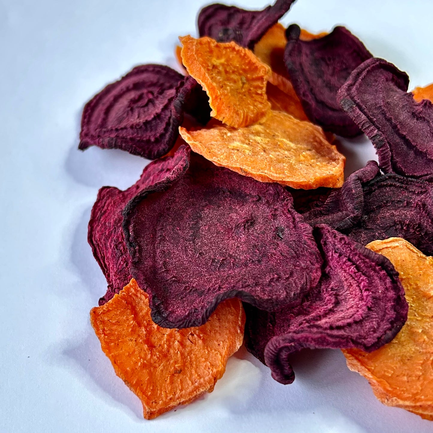 Air Dried Sweet Potatoes, Beets + Beef Broth Chips