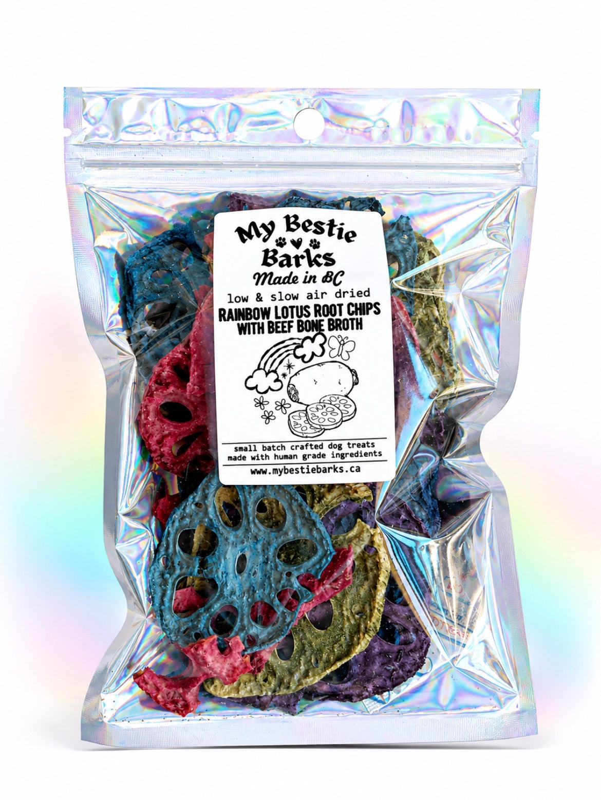 Air Dried Rainbow Lotus Root Chips