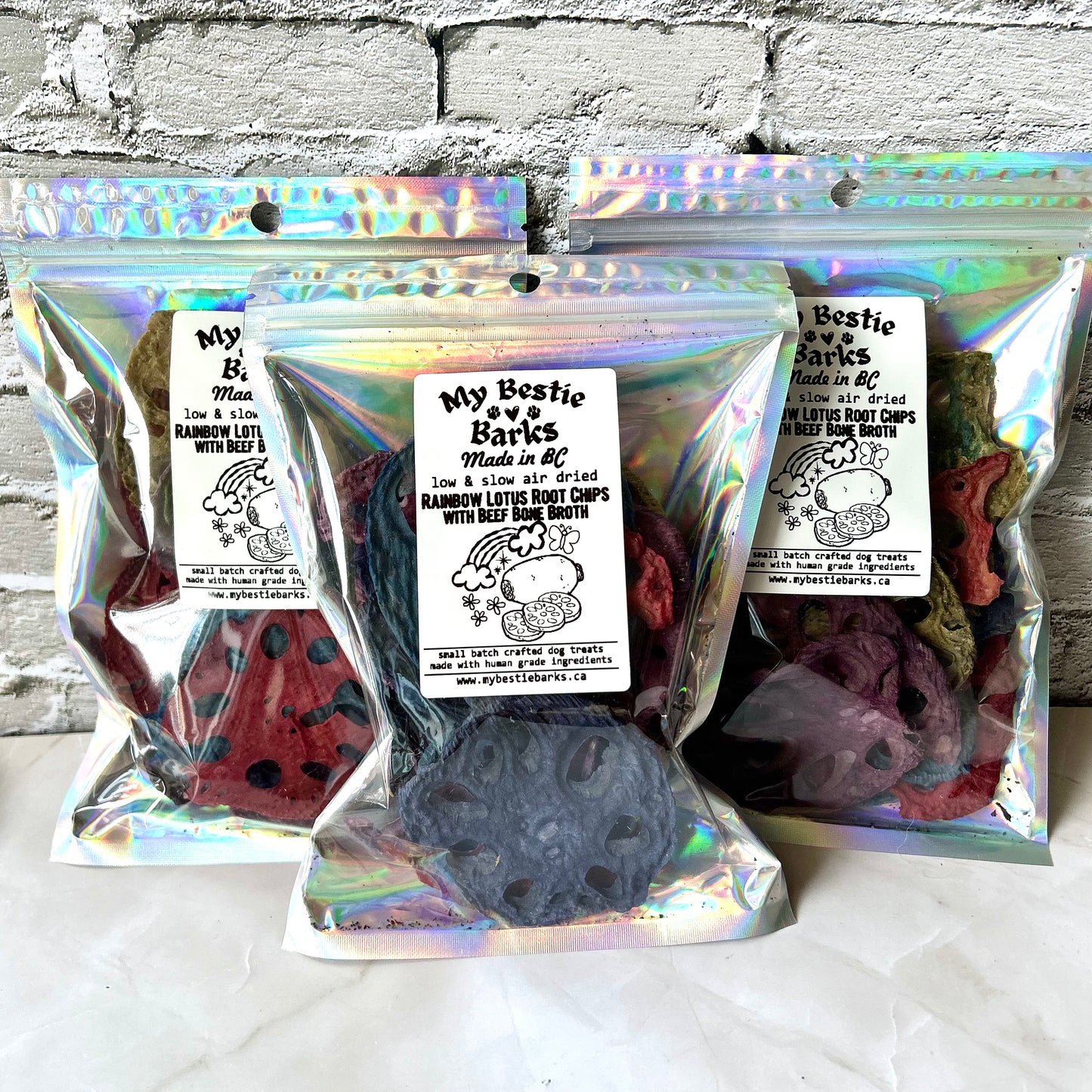 Air Dried Rainbow Lotus Root Chips