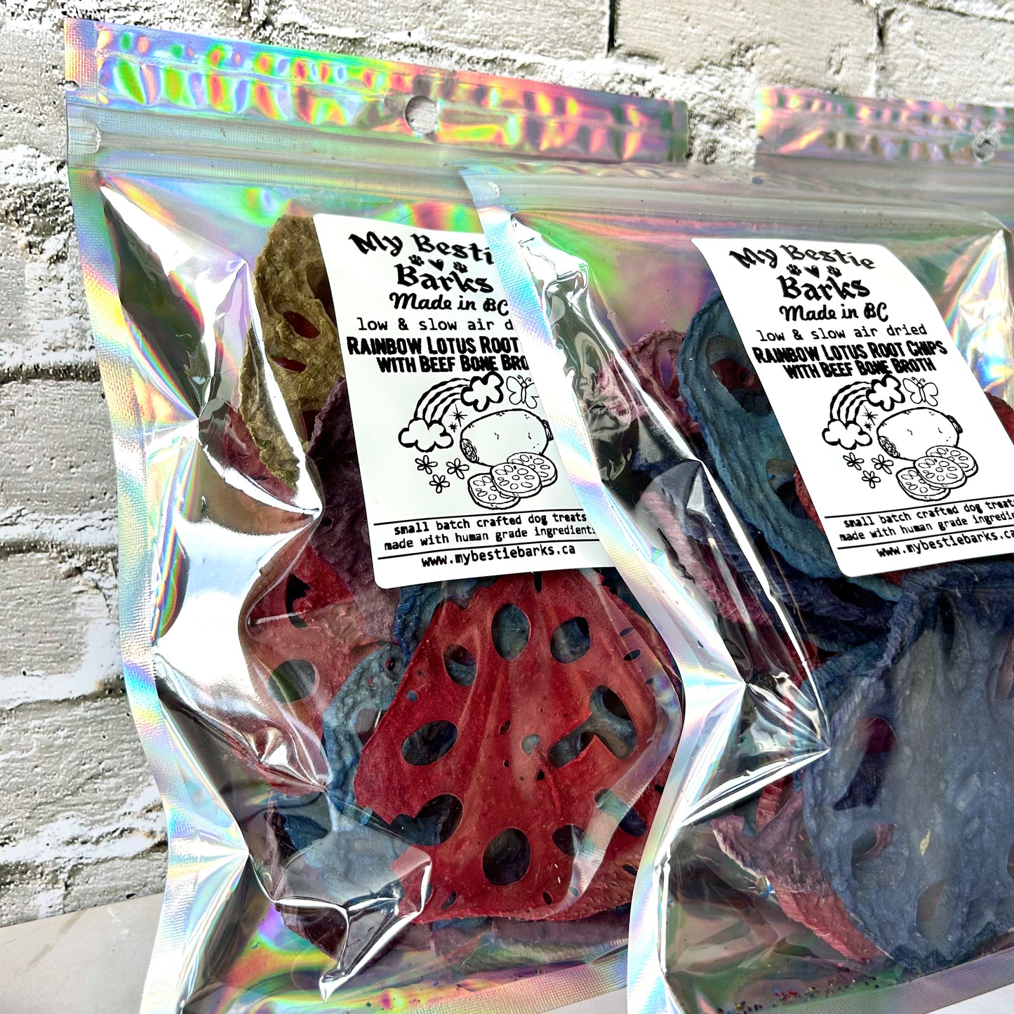 Air Dried Rainbow Lotus Root Chips